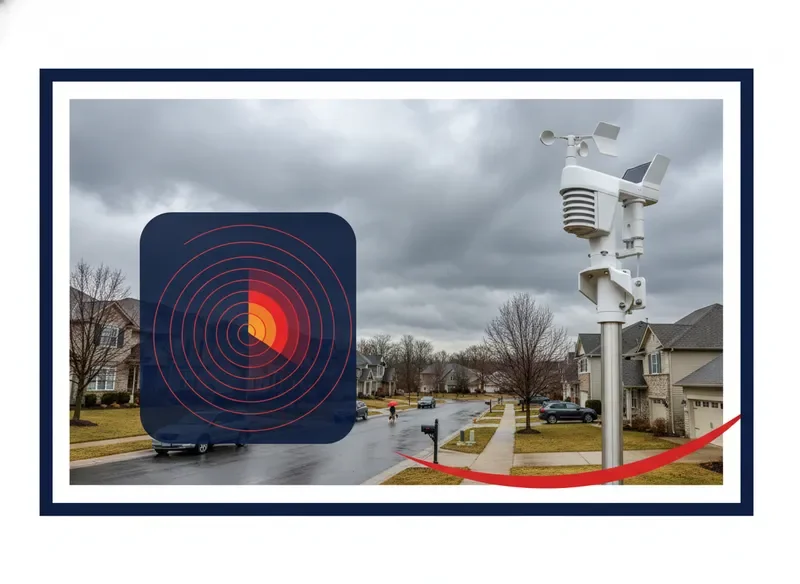 Local sky conditions and monitoring sensors for radar weather local coverage